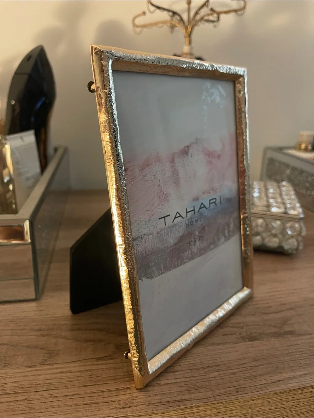 Tahari Gold Frame Abstract Wall Art - 5X7